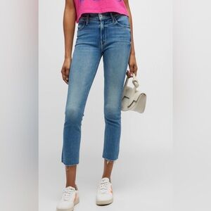 Mother Mid Rise Dazzler Crop Fray size 27